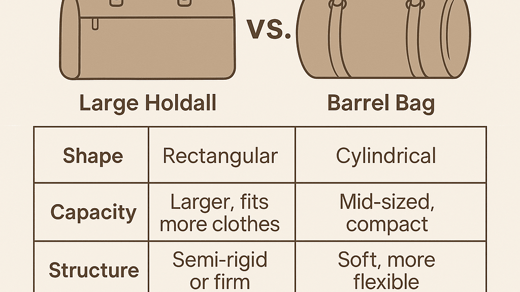 Large Holdall vs. Barrel Bag: Which One is Best for You? - All About Annie LTD
