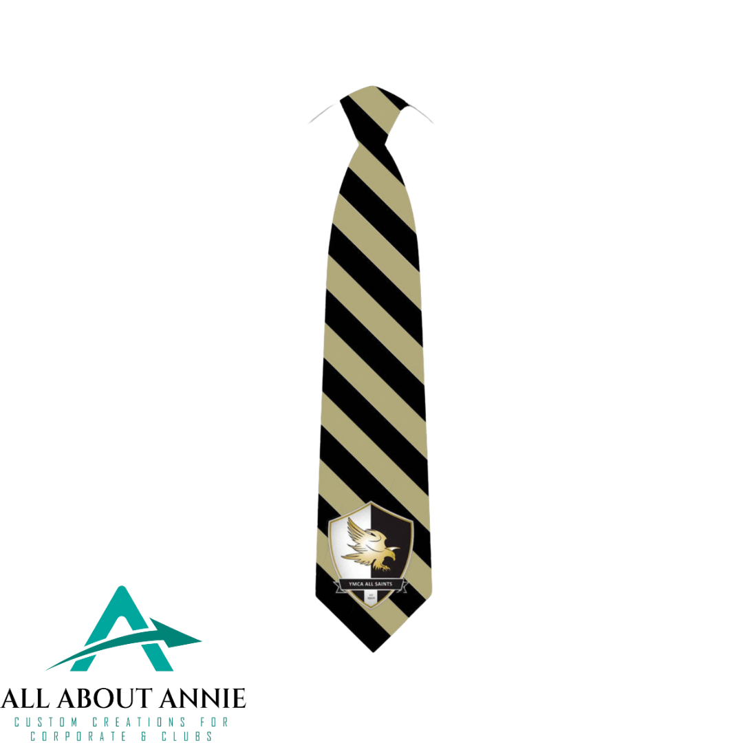 Branded Silk Ties - Black & Gold