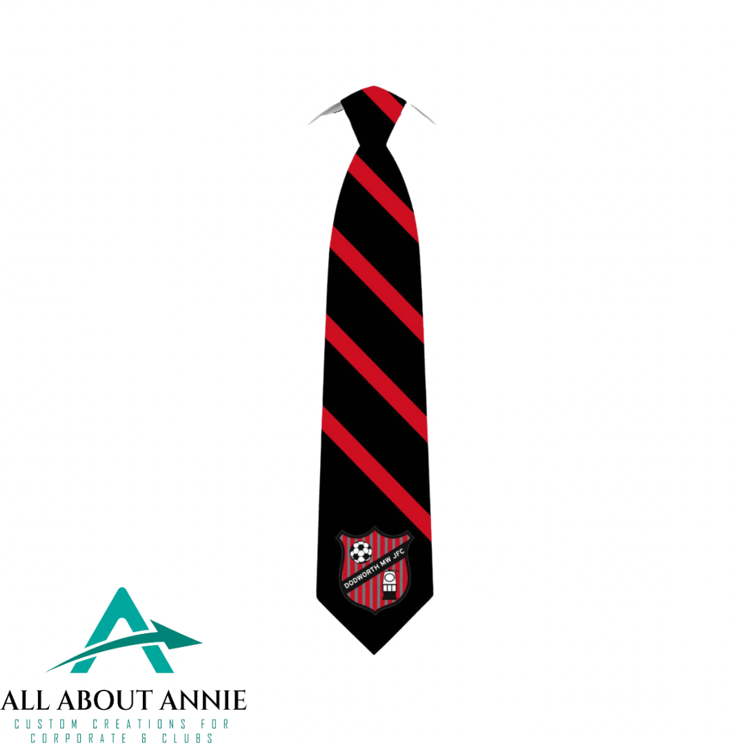 Branded Silk Ties - Black and Red