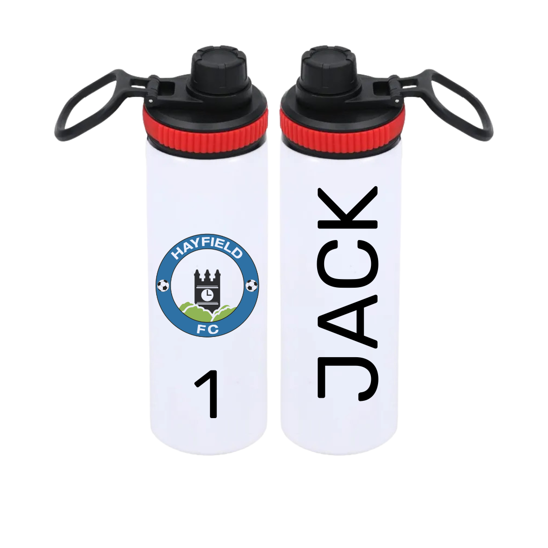 Hayfield FC 850ml Water Bottle Red