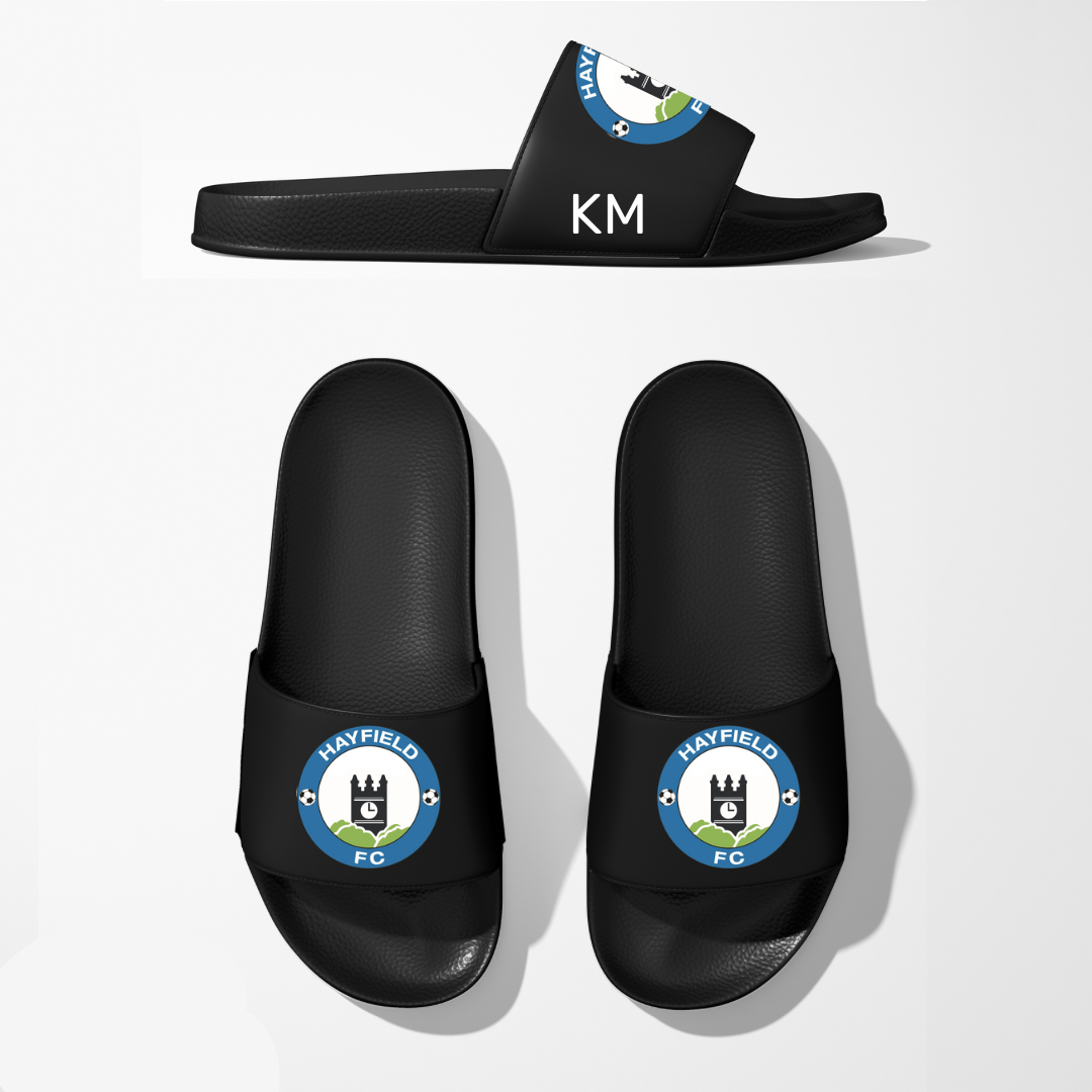 Hayfield FC Sports Sliders Black