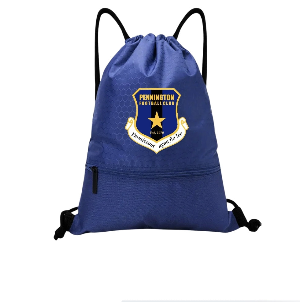 Pennington FC Sports Black Drawstring Bag Navy