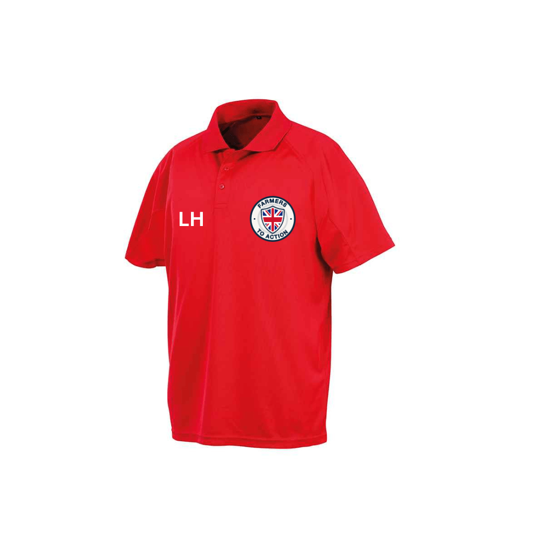 Farmers To Action Aircool Adult Polo Shirt - The Merch Collective UK