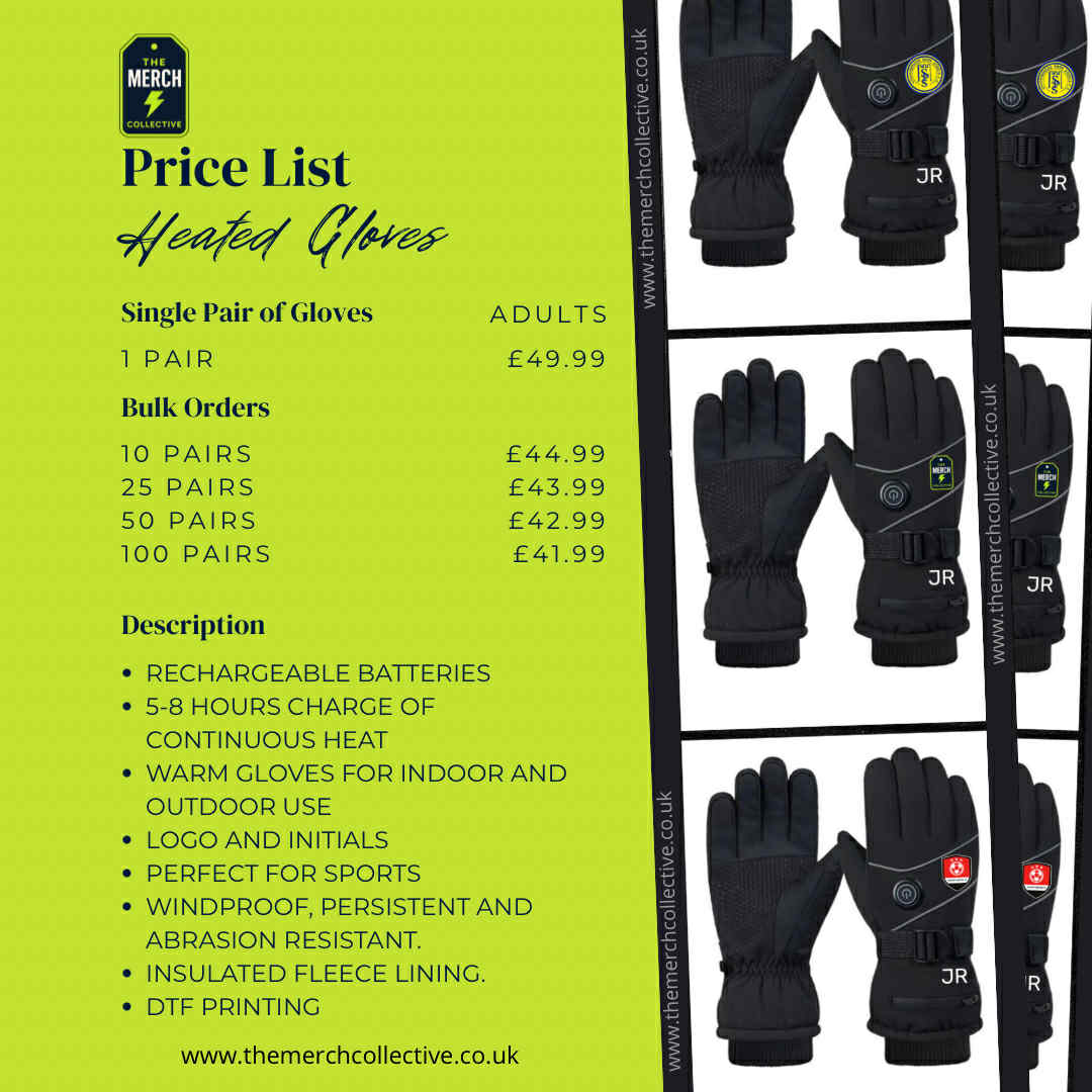 Girls United Heated Gloves - The Merch Collective UK