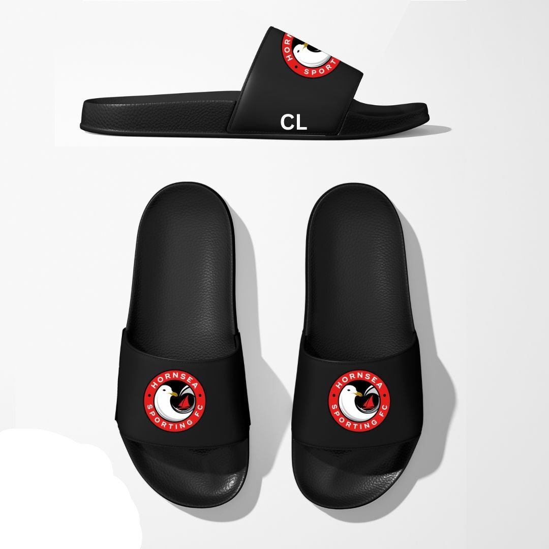 Hornsea Sporting FC Sports Sliders Black - The Merch Collective UK