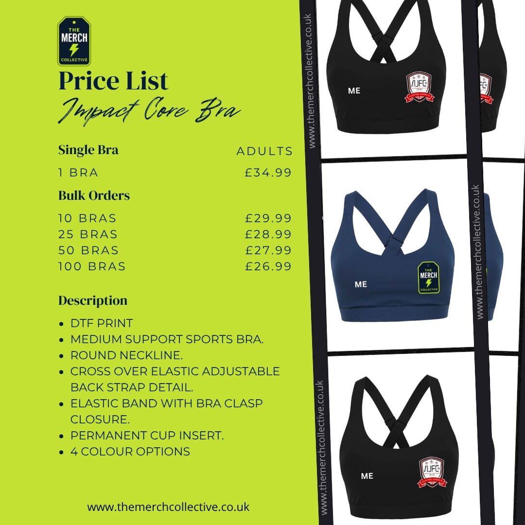 Impact Core Bra - The Merch Collective UK