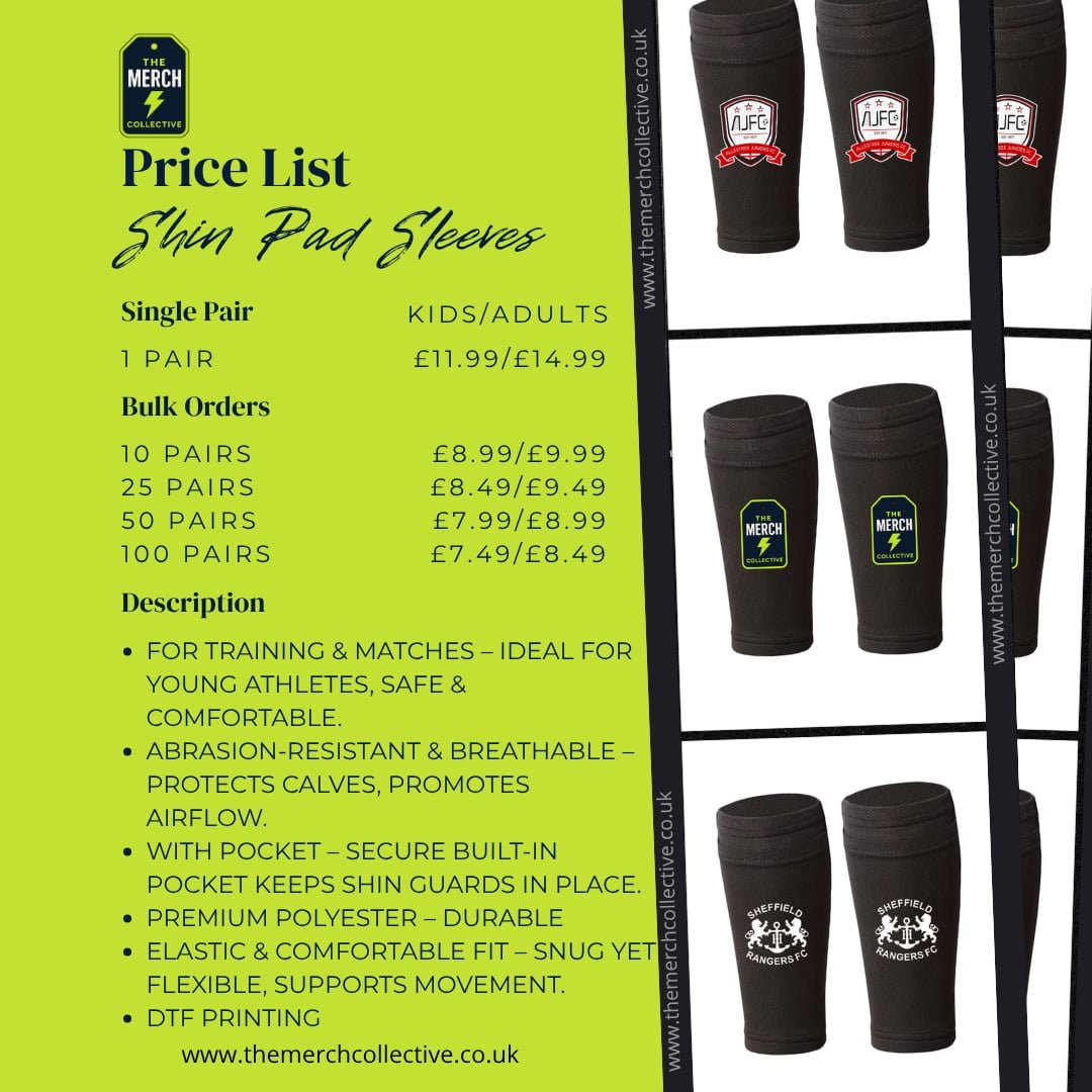 Shin Pad Sleeves - The Merch Collective UK