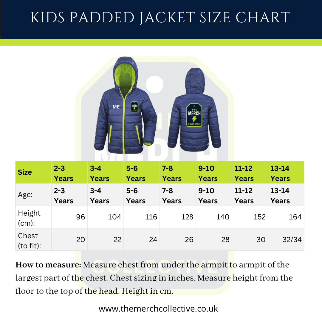 Wakefield Athletic JFC Kids Core Soft Padded Jacket - The Merch Collective UK