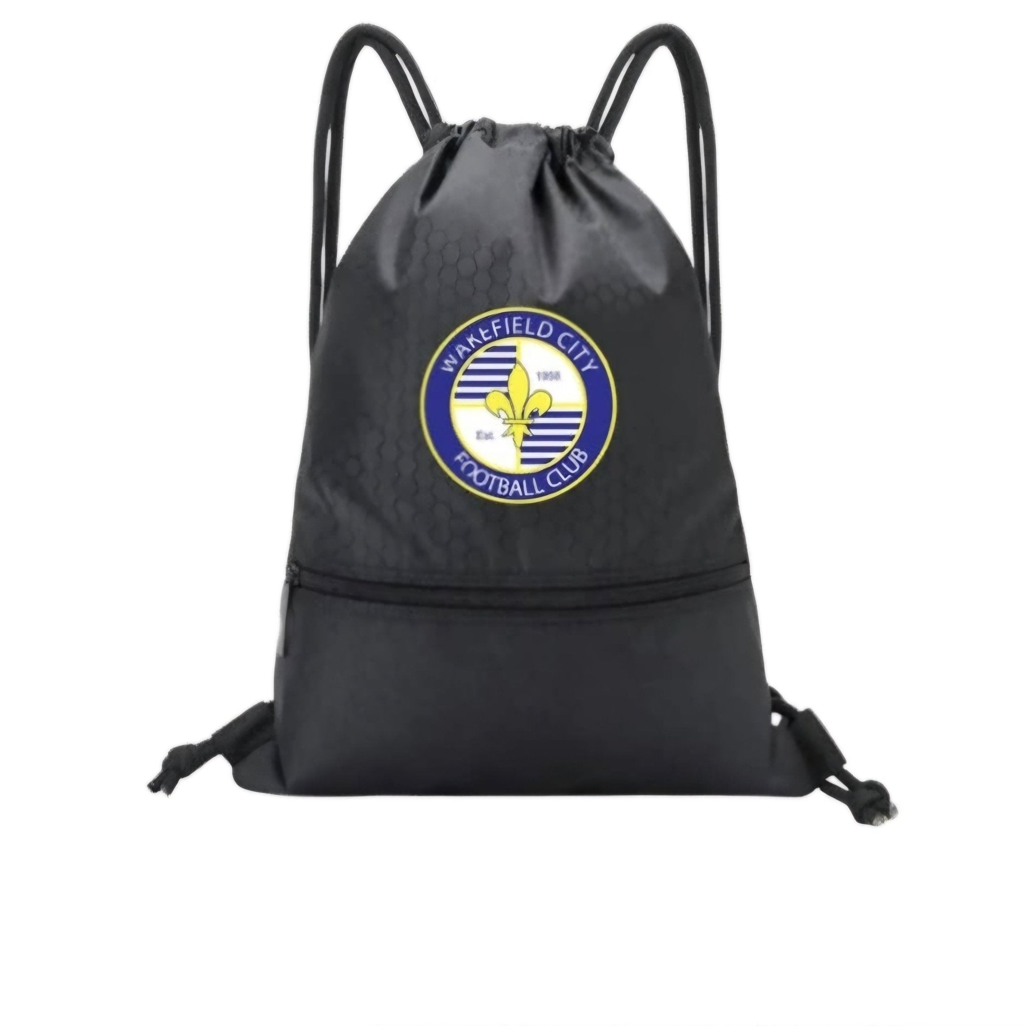 Wakefield City Sports Black Drawstring Bag - The Merch Collective UK