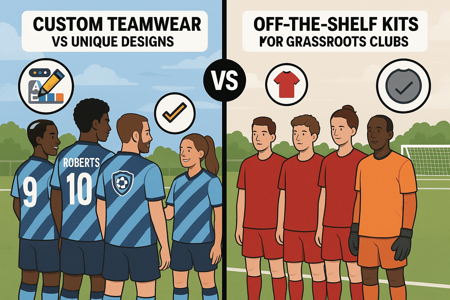 Custom Teamwear vs Off-the-Shelf Kits: Which Is Better for Grassroots Clubs? - All About Annie LTD