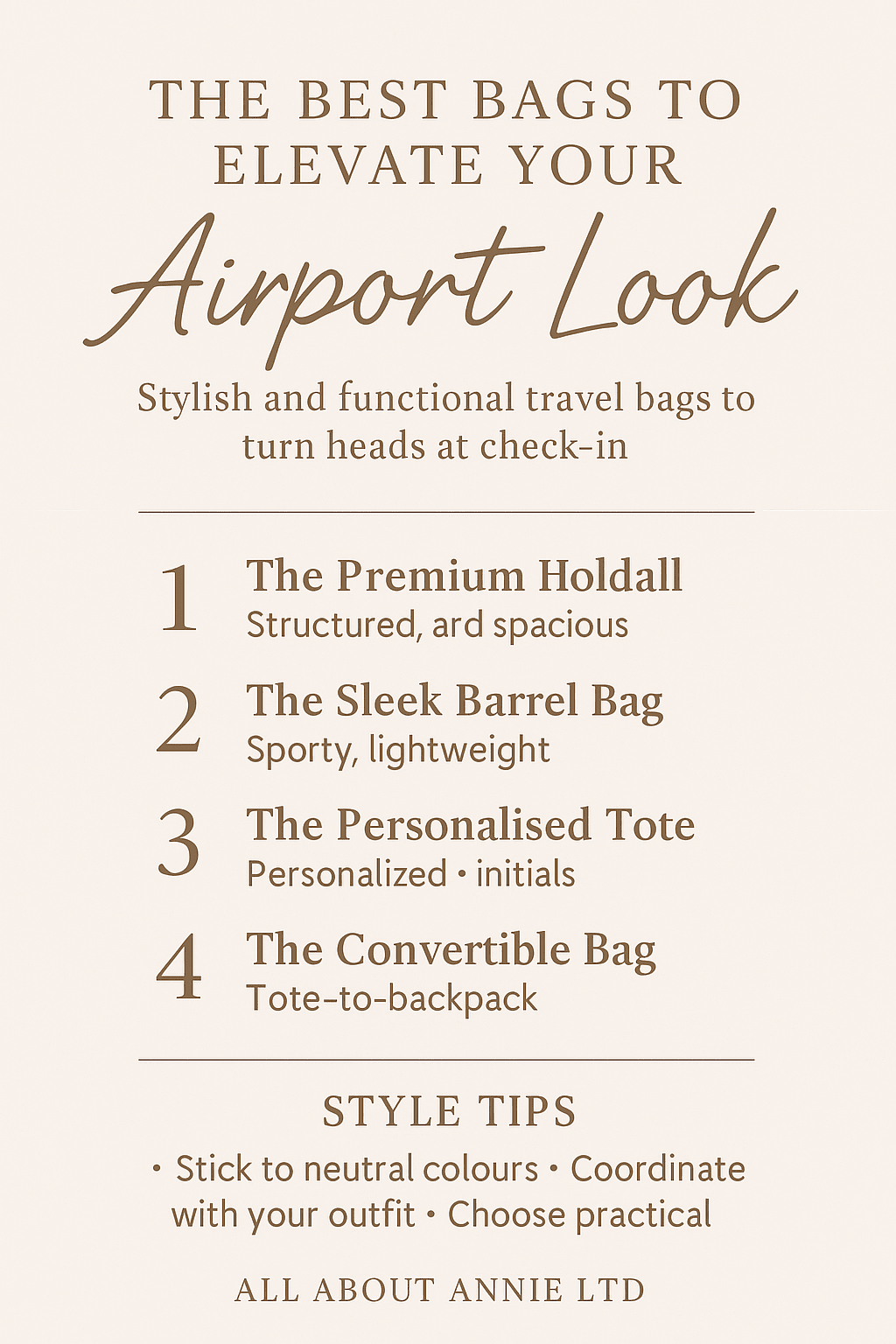 The Best Bags to Elevate Your Airport Look - All About Annie LTD