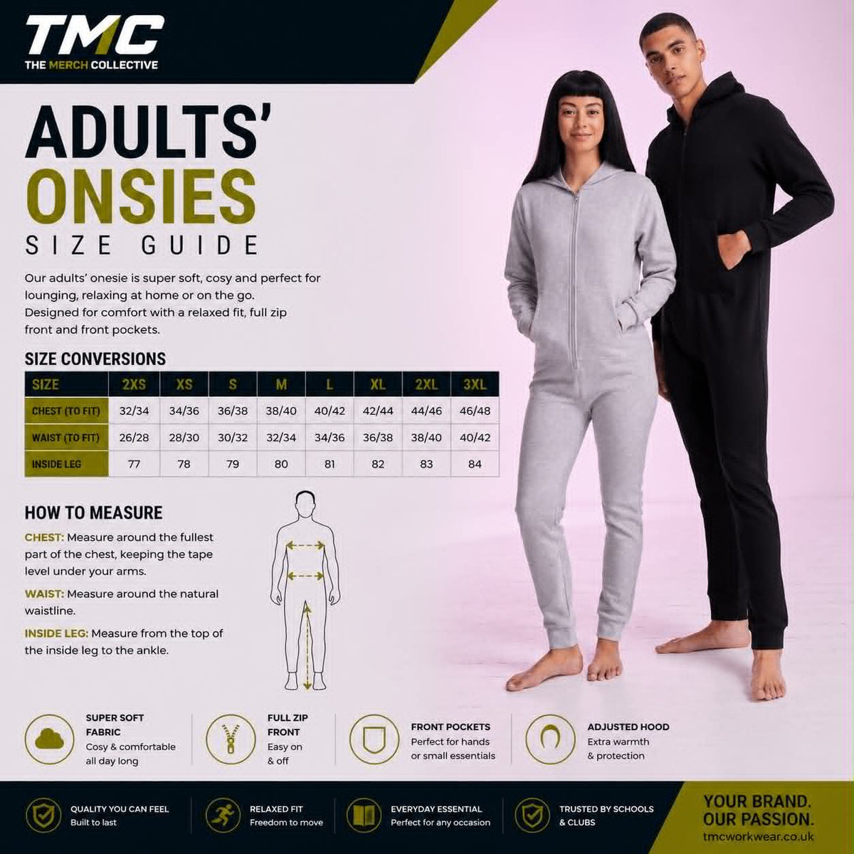 Adults Onesie Side Guide