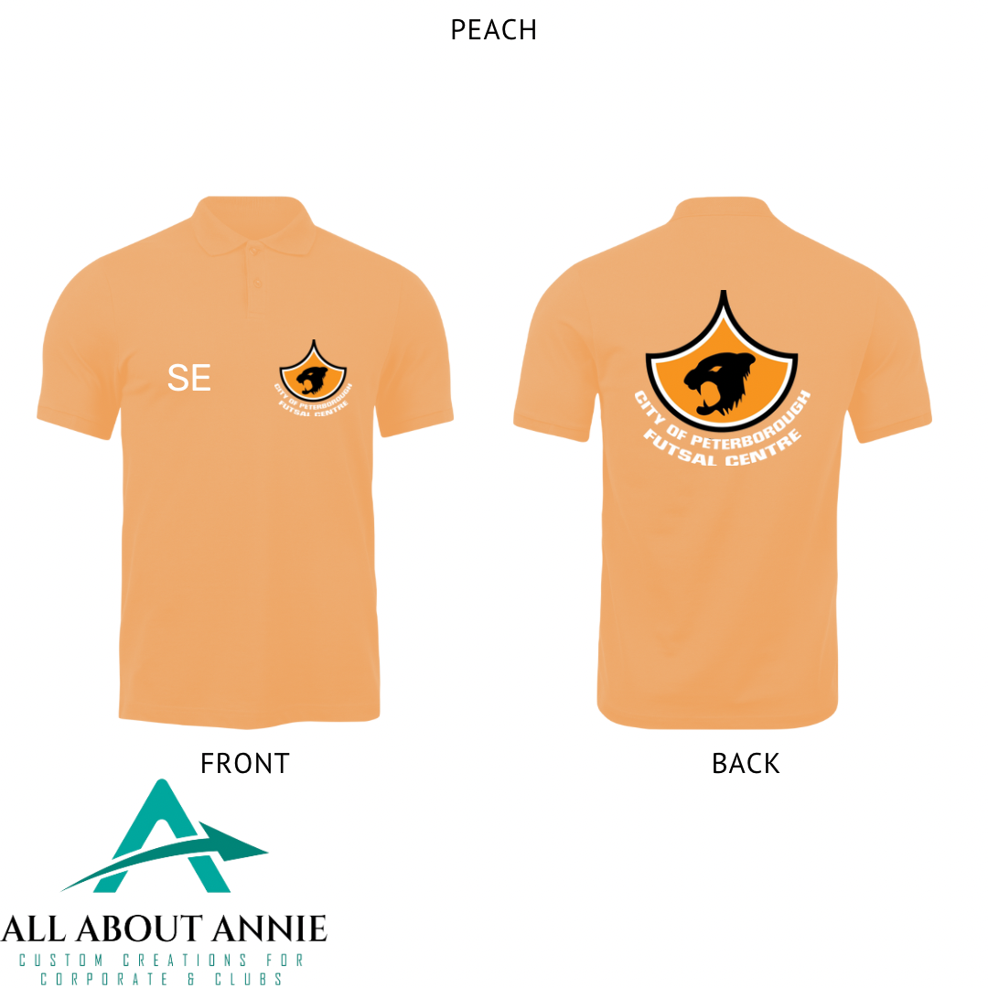 Adults Polo T-Shirts - Peach