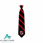 Branded Silk Ties - Black and Red