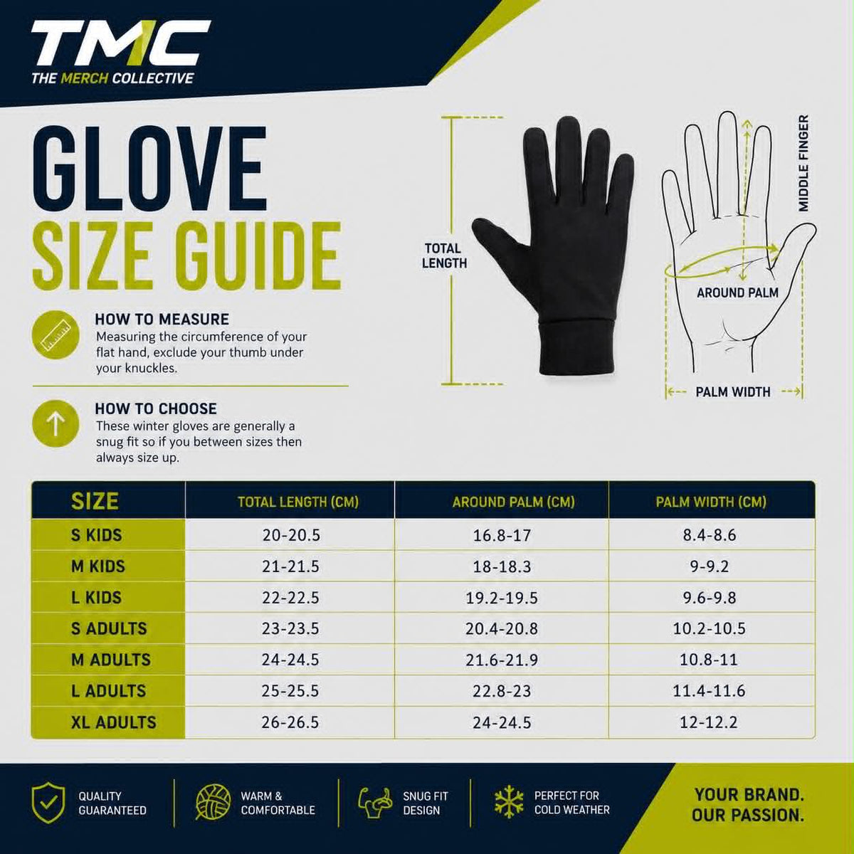 Gloves Size Guide