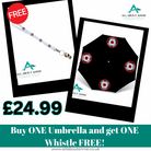 Umbrella & Whistle Bundle - Black