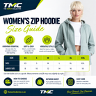 Womens Zip Hoodie Size Guide