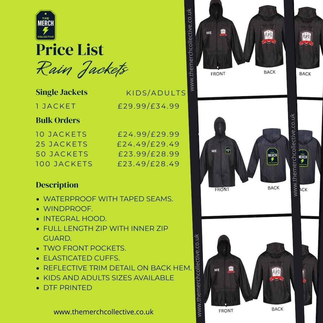 Adults Rain Coat - The Merch Collective UK